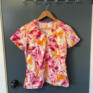 Health pro nursing scrub top